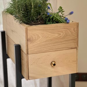 Potager berceau en acacia pieds acier