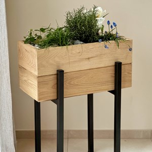 Potager berceau en acacia pieds acier