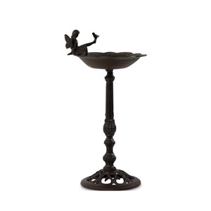 Abreuvoir oiseau ange sur pied fonte
