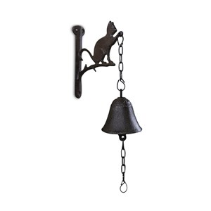 Cloche chat fonte fonte marron -
