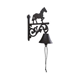 Cloche cheval fonte fonte marron -