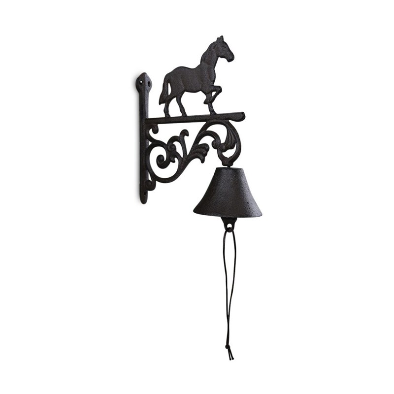 Cloche cheval fonte fonte marron -
