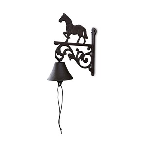 Cloche cheval fonte fonte marron -