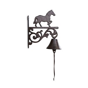 Cloche cheval fonte fonte marron -