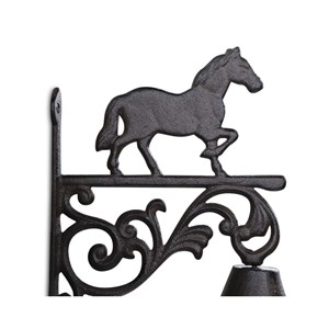 Cloche cheval fonte fonte marron -