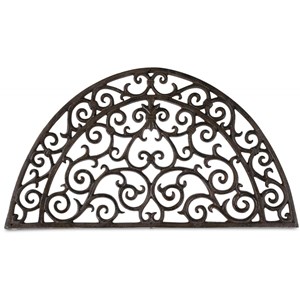 Paillasson demi-lune fonte fonte marron