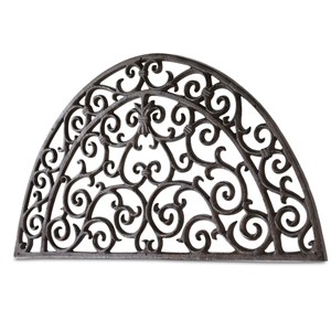 Paillasson demi-lune fonte fonte marron