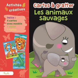 Cartes à gratter les animaux sauvages