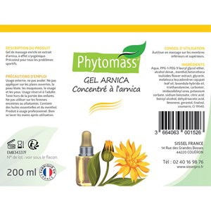 Gel massage phytomass arnica