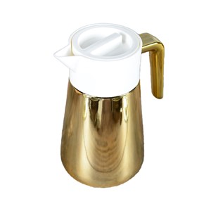 Cafetière isotherme dorée et blanche 1l