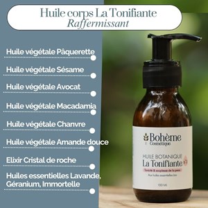Huile corps bio la tonifiante