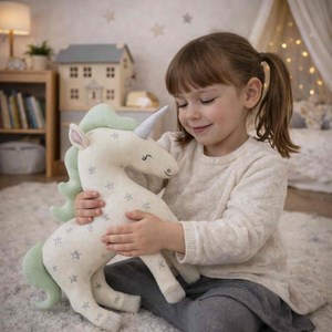 Peluche licorne coton tricoté