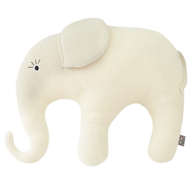 Grande peluche éléphant coton tricoté