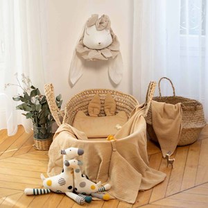 Peluche doudou girafe coton tricot