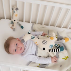 Peluche doudou girafe coton tricot