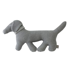 Peluche en coton bio doudou chien teckel