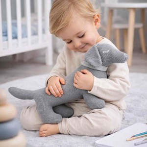 Peluche doudou chien teckel coton bio