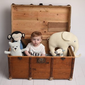 Grande peluche ourson tricotée coton