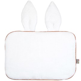 Oreiller plat lapin gaze de coton