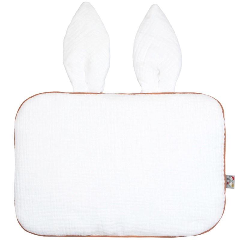 Oreiller plat lapin gaze de coton