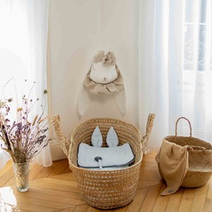 Oreiller plat lapin gaze de coton