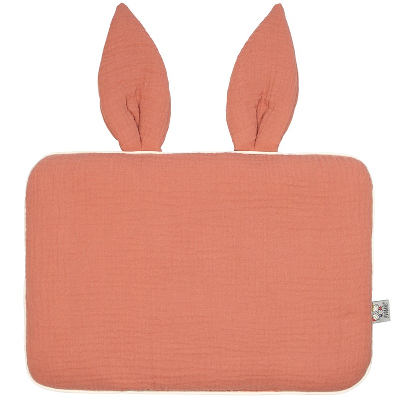 Oreiller plat lapin gaze de coton