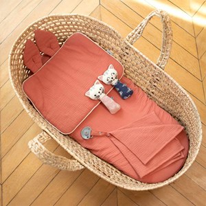 Oreiller plat lapin gaze de coton