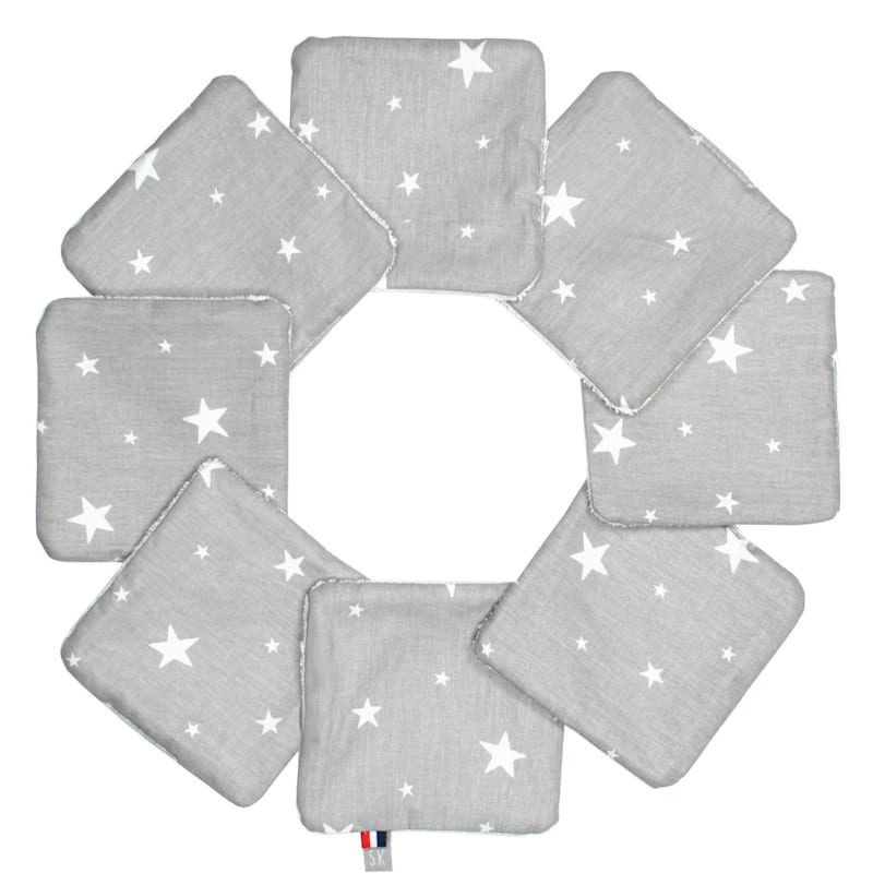 Lingettes bébé lavables coton 8 stella (Sevira Kids) - Image 4