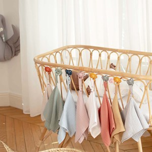 Doudou attache tétine gaze coton jeanne