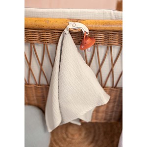 Doudou attache tétine gaze coton jeanne