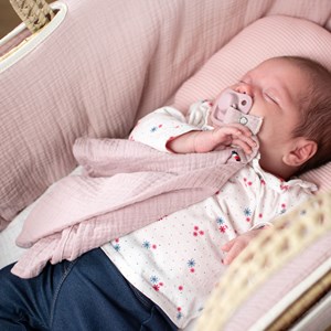 Doudou attache tétine gaze coton jeanne