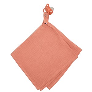 Lange doudou attache tétine terracotta