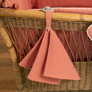 Doudou attache tétine gaze coton jeanne