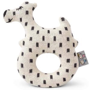 Hochet bébé coton tricoté chien