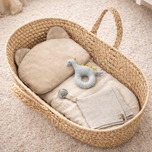 Hochet bébé coton tricoté dinosaure