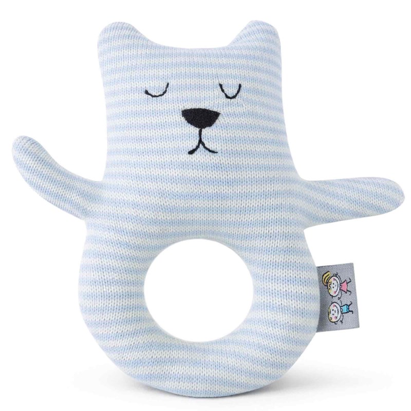 Hochet ourson tricoté coton bébé