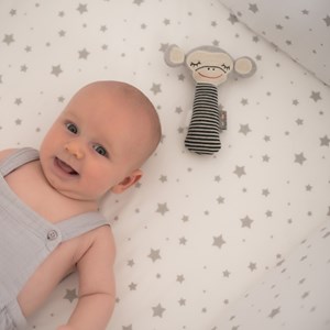 Hochet tricot coton singe