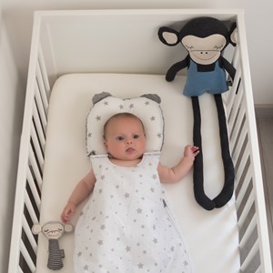 Hochet tricot coton singe