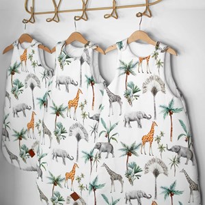 Gigoteuse sans manches en coton- safari