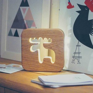 Blumen - veilleuse bois caribou