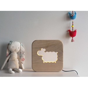 Blumen - veilleuse bois  mouton