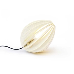 Feve - lampe frêne blanc fil noir