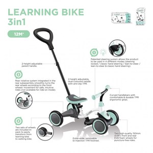 Porteur learning bike 3en1 