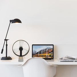 Ventilateur de table airain champagne