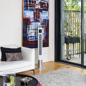 Ventilateur colonne fantasy blanc