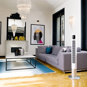 Ventilateur colonne fantasy blanc