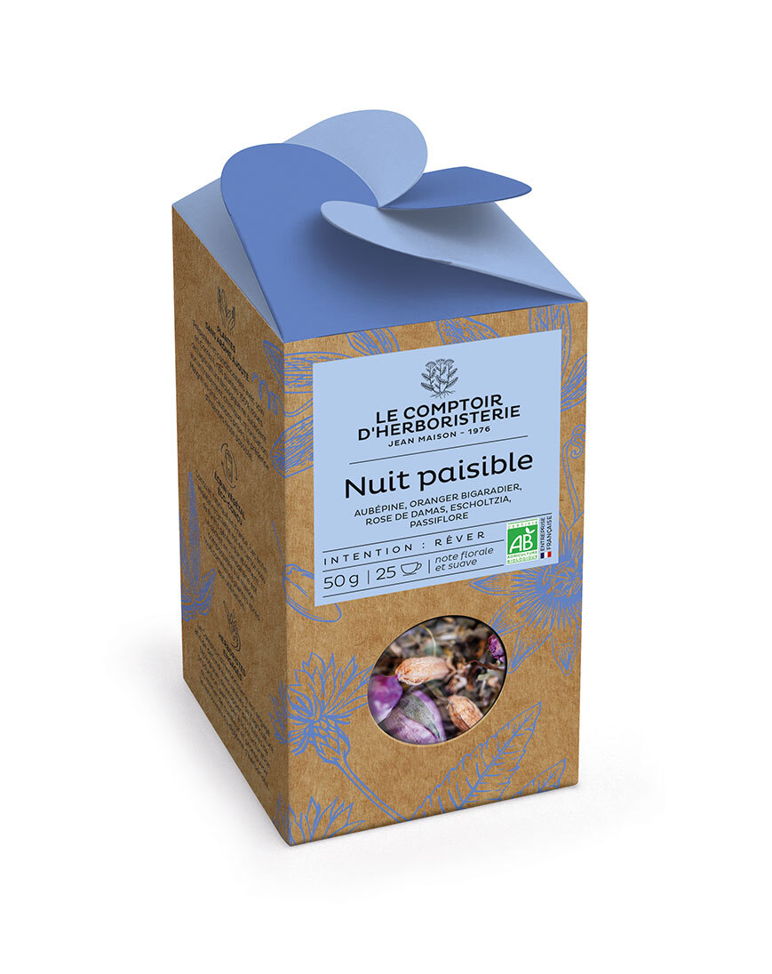 Tisane Nuit Paisible bio – feuilles entières vrac