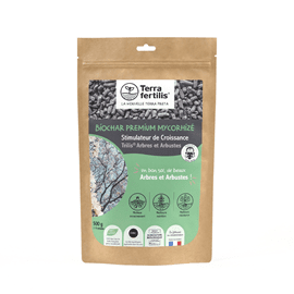 Biochar mycorhizé fertilisant arbres 1kg