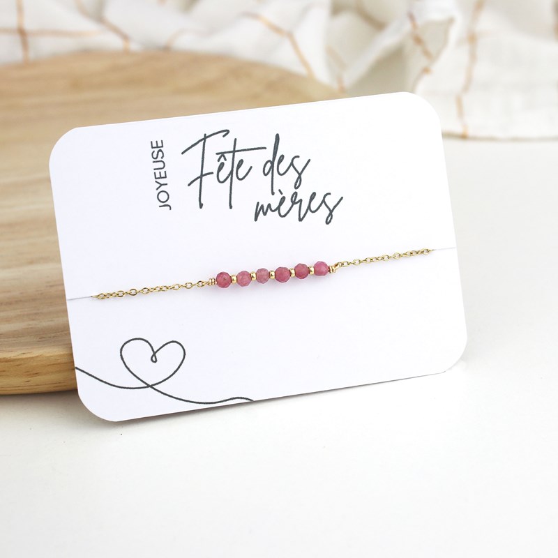 Bracelet fête des mères tourmaline