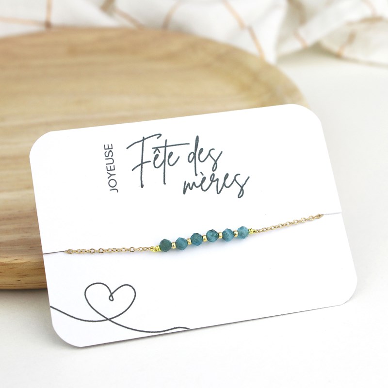 Minalis Bijoux - Bracelet cadeau fête des mères apatite